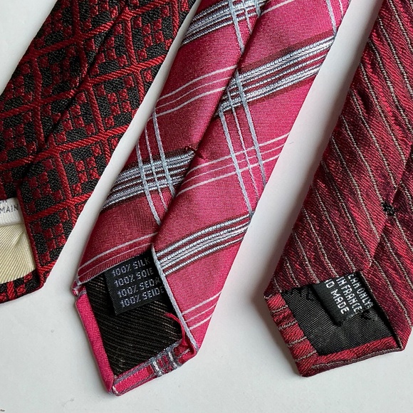 3 French designers ( FERAUD, Canova, Scherre silk ties made in 🇫🇷 & 🇮🇹 - Picture 4 of 7